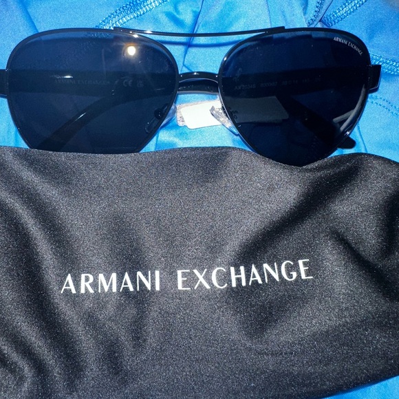 Armani Exchange Dark Sunglasses with protective sleeve - Picture 1 of 2